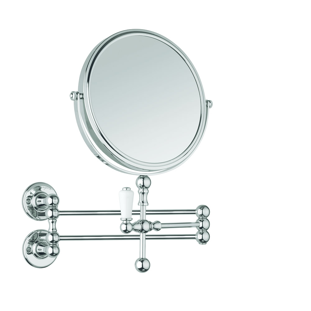 Cosmetic wall mirror chrome